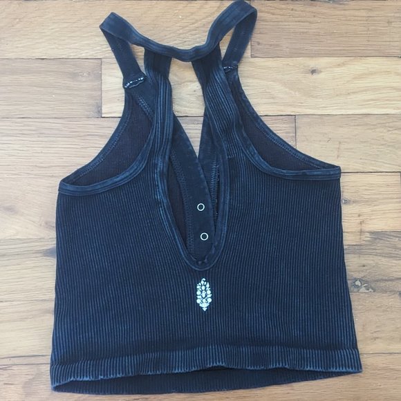 Free People Happiness Runs Henley Tank - Washed Black M/L - Picture 5 of 5